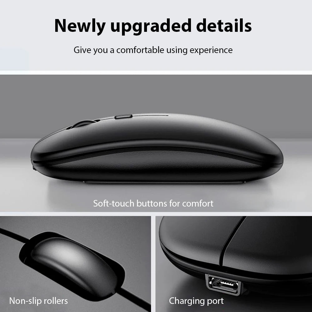 Premium Bluetooth Keyboard Mouse Set - Slim, Rechargeable & Universal