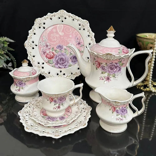 Elegant Palace Style Tea Set - Premium Porcelain Collection