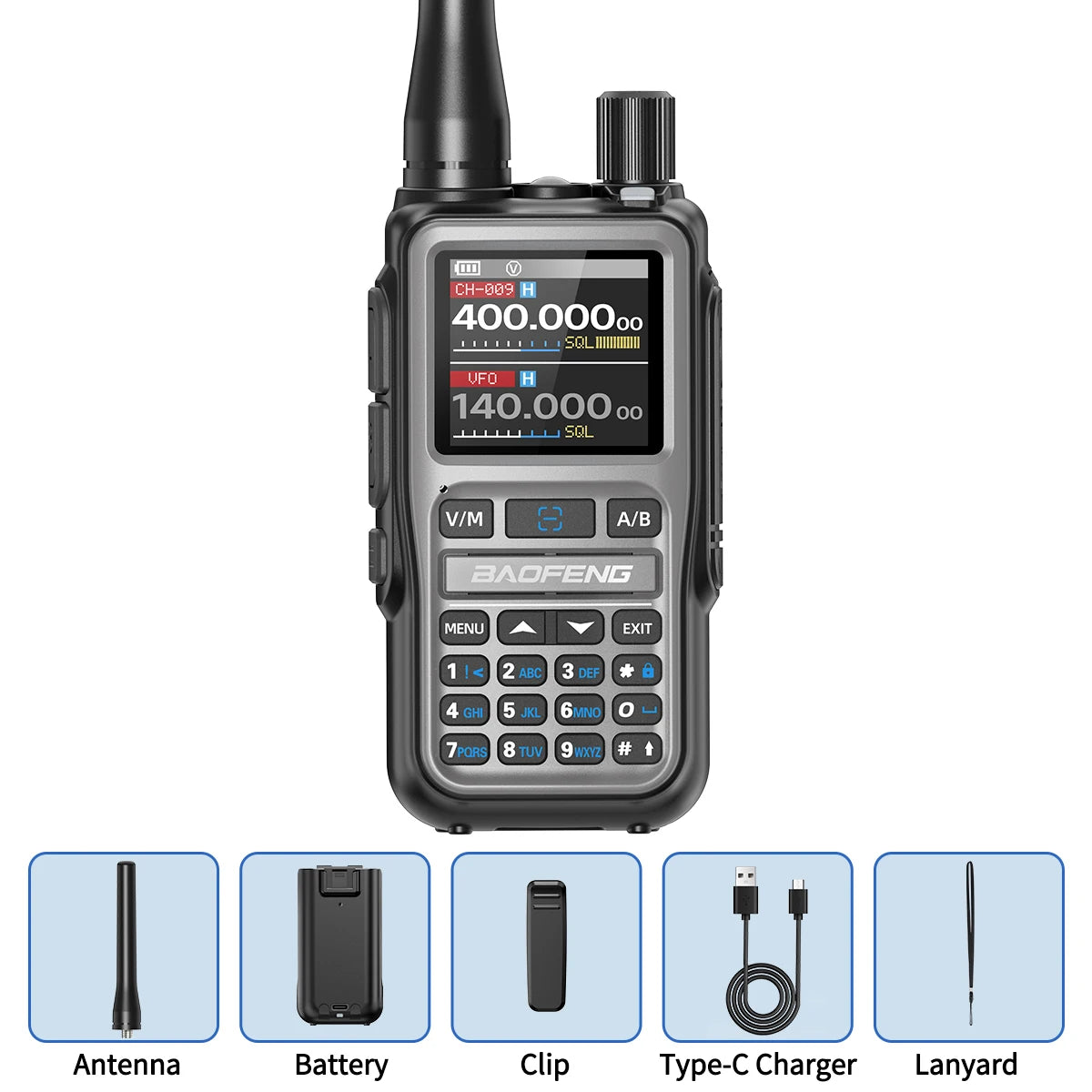 Professional Mini Walkie Talkie - Multi-Band & Bluetooth Two-Way Radio