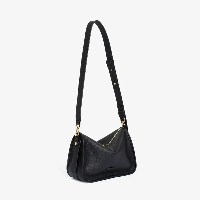 Original Cowhide Leather Crossbody Bag - Chic & Portable
