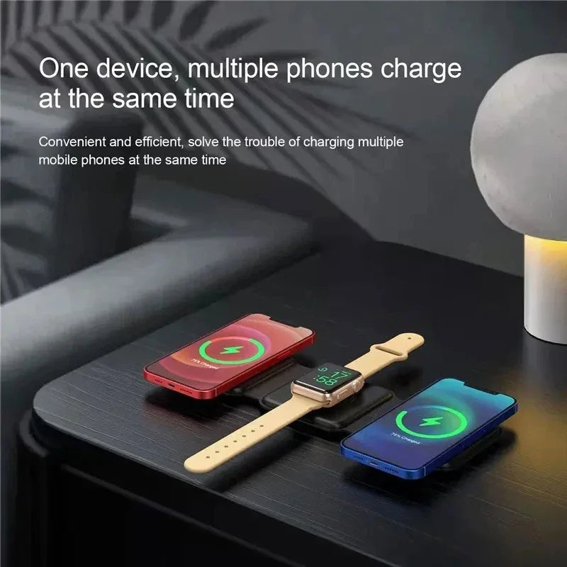 3-in-1 Wireless Charger - Magnetic Fast Charging Pad for Apple Devices