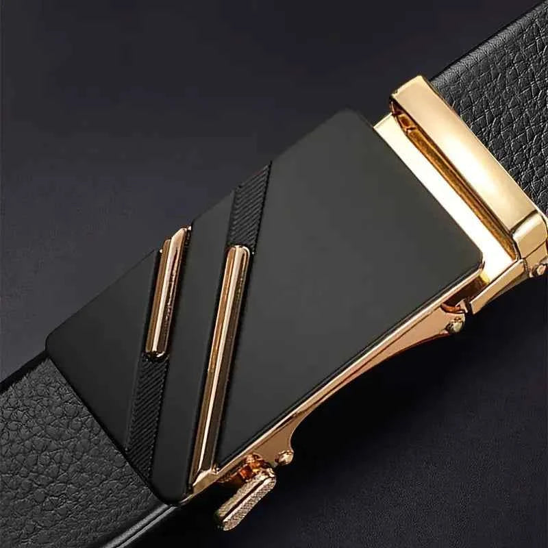 Luxury Automatic Leather Belt - Metal Alloy Buckle