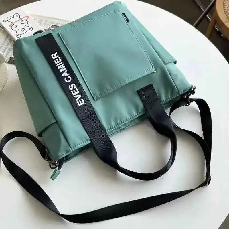 Elegant Casual Tote Bag - Waterproof Nylon Messenger