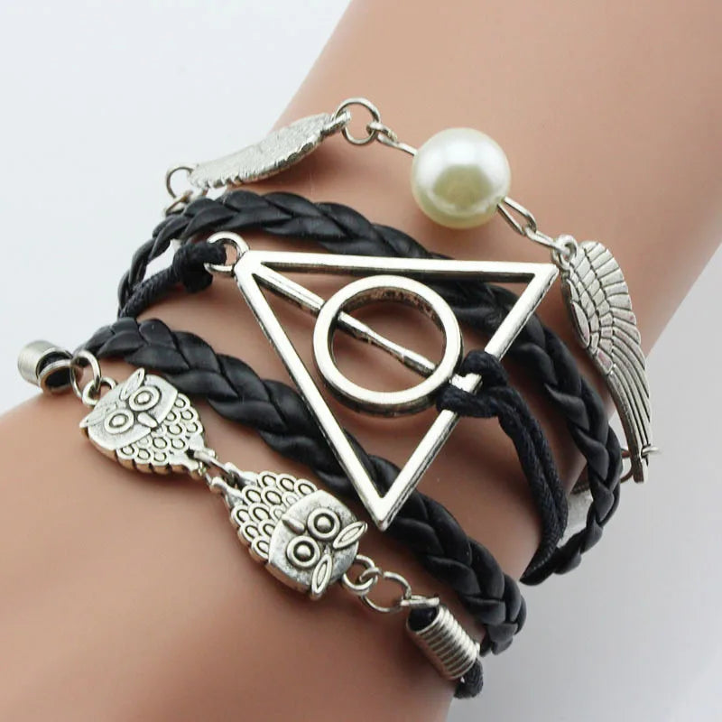 Retro Golden Snitch Deathly Hallows Bracelet - Magic Academy Jewelry