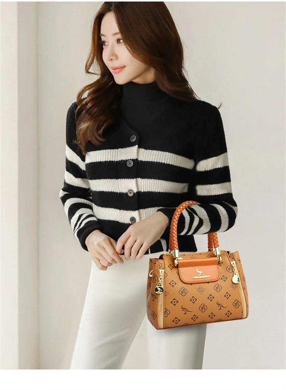 Elegant Designer Crossbody Bag - Premium Soft Leather