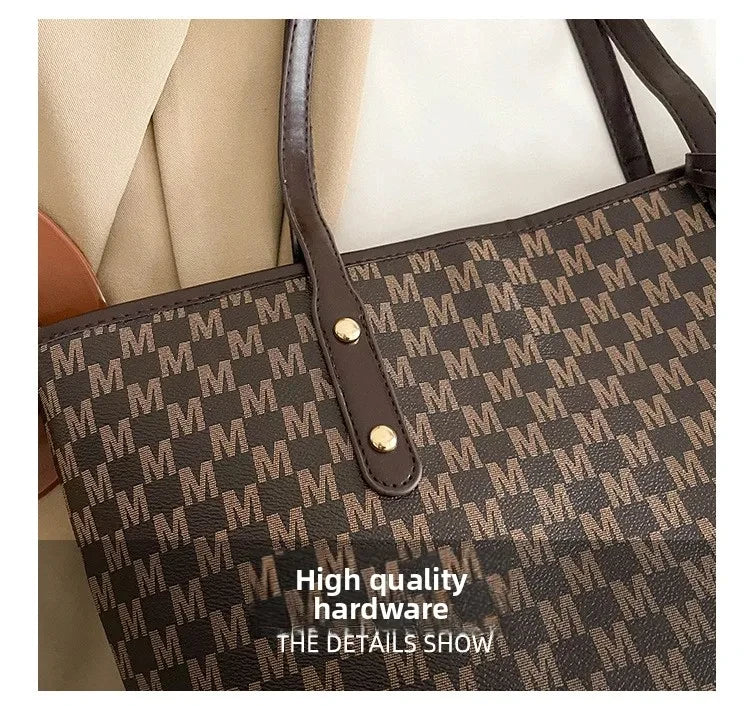 Elegant Vintage Tote Bag - Large Capacity Fashion Handbag