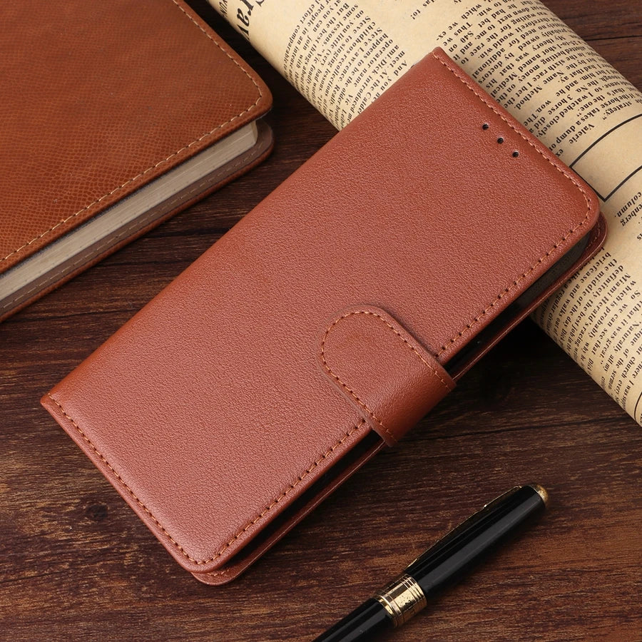 Premium Magnetic Leather Case with Card Stand for Samsung