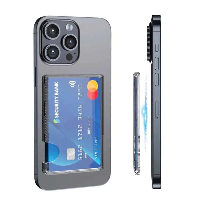 MagSafe Compatible Magnetic Card Holder & Clear Cover - Premium