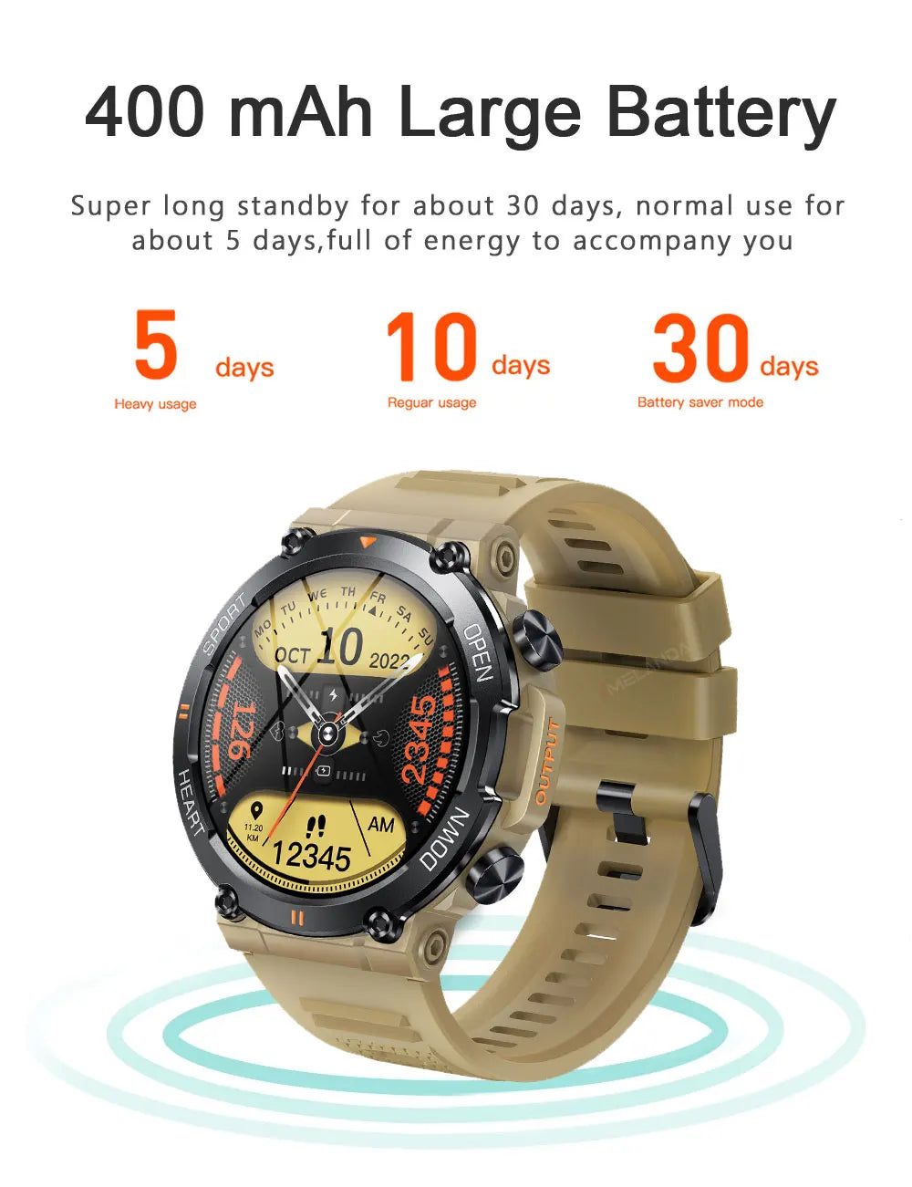 Premium Men's Smart Watch - HD Bluetooth Call Fitness Tracker