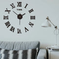 Elegant 3D Acrylic Wall Clock - Roman Numerals Mirror Design