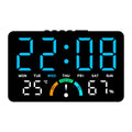 Premium Digital LED Wall Clock - Voice Control & Temperature Display