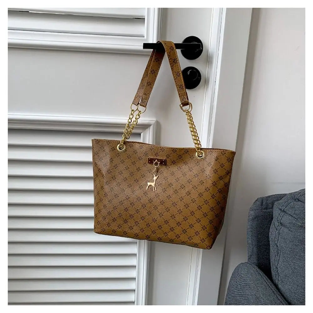 Luxury Design Large Capacity Tote Bag - Fashion Shoulder Handbag