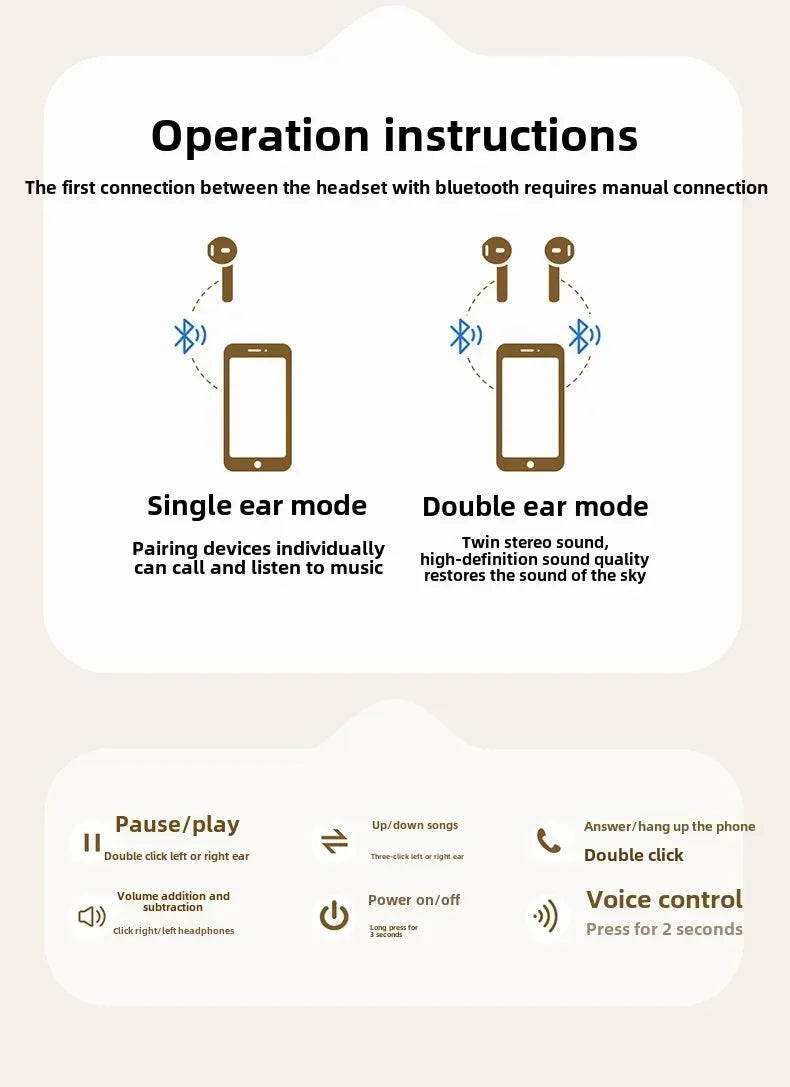 Retro Camera Wireless Sports Headphones - Sweatproof & Long Battery