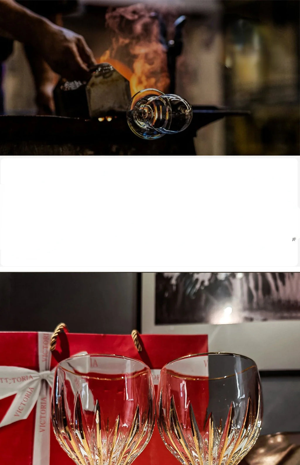 Elegant Luxury Red Wine Glass - Hand-Painted Crystal Goblet