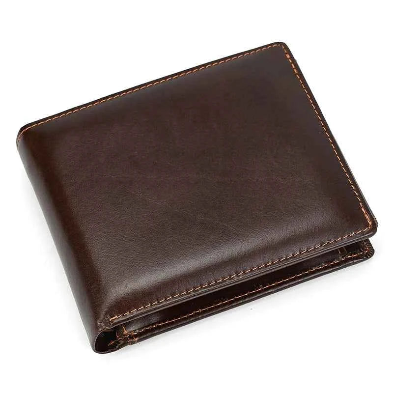 Cow Leather Men‘s Short Wallet Hasp Genuine Leather Unisex Women Zipper Coin Clutch Purse Cowhide Card Holder Trifold Man wallet