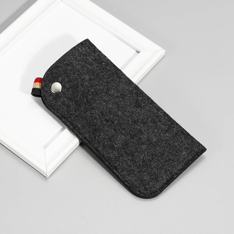 Soft PU Leather Glasses Case - Portable & Dustproof Reading Glasses Bag