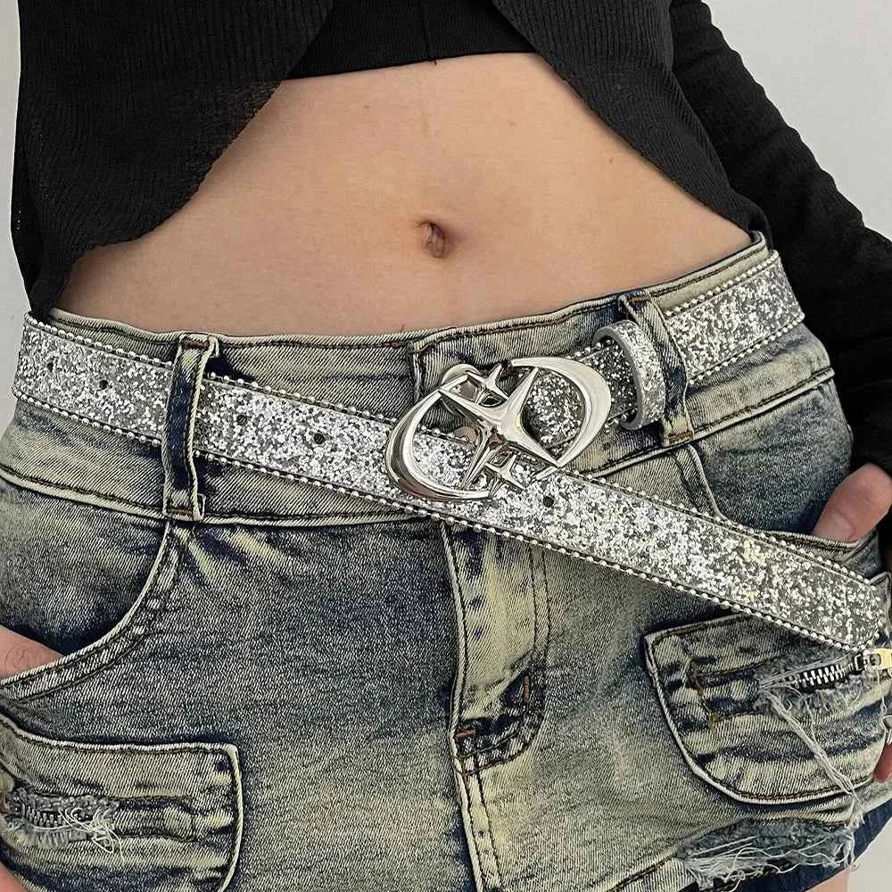 Luxury Sequin Waist Belt - Y2K Statement Dress Strap