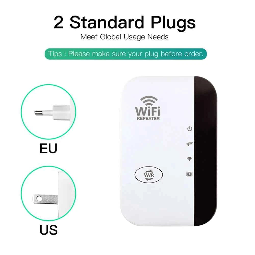 Premium Wireless WiFi Range Extender - 300Mbps Signal Booster