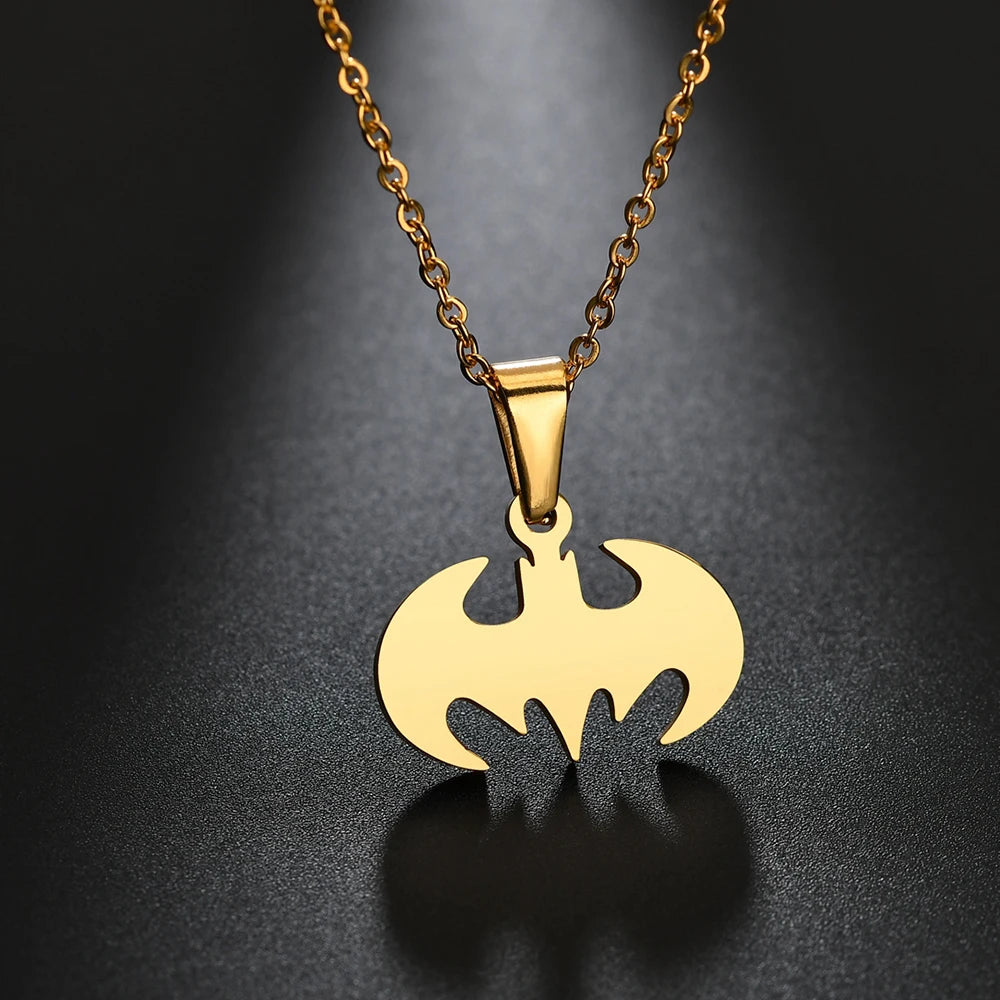 Premium Gothic Bat Necklace - Detachable Stainless Steel Pendant