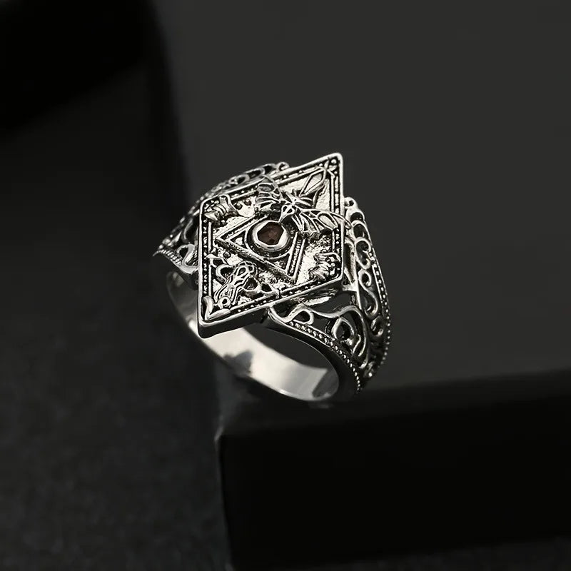 Vintage Gothic Bat Ring - Zirconia Rhombus Statement Piece
