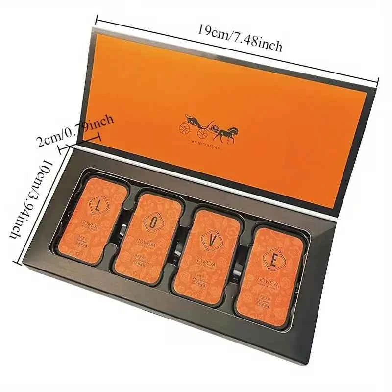 Solid fragrance gift box, romantic lasting solid fragrance, tempting fragrance, outdoor portable, dating travel, Valentine's Day