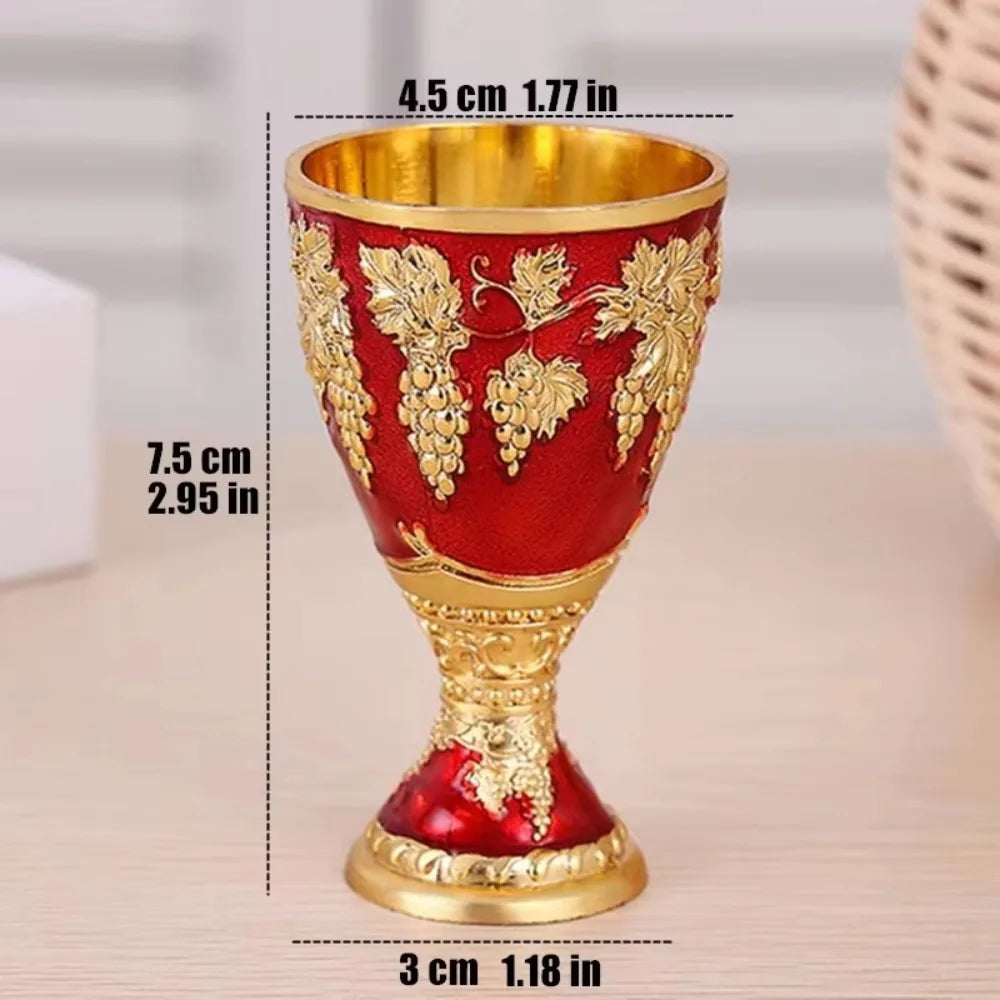 Elegant Mini Vodka Goblet - Retro Alloy Chalice