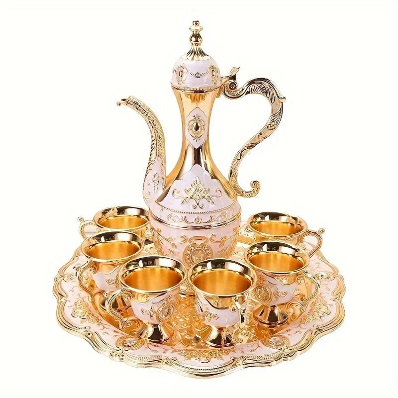 Elegant Luxury Turkish Tea Set - Vintage Metal Craft