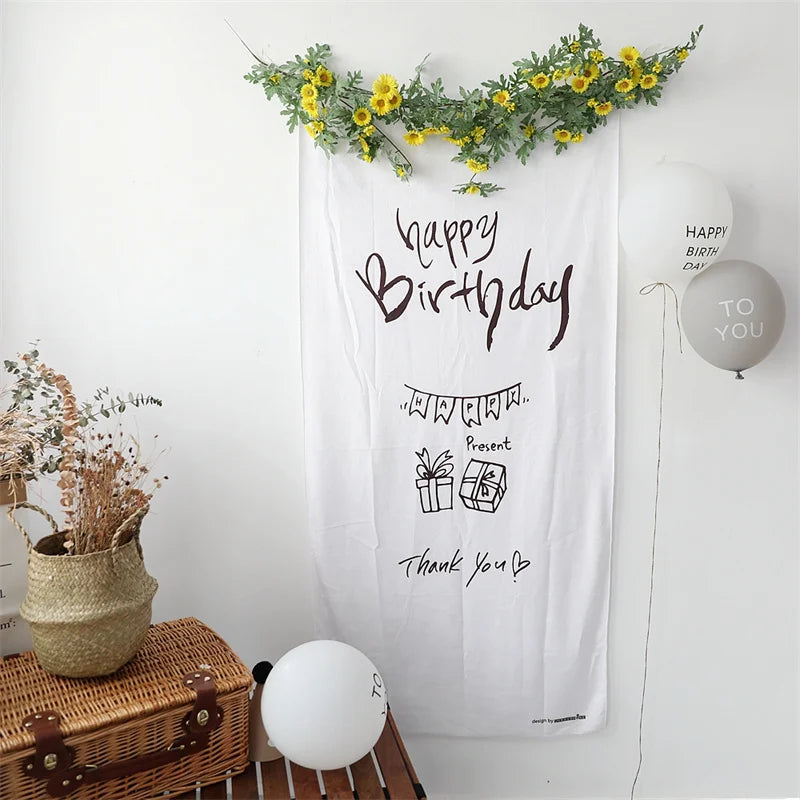 Premium Birthday Backdrop Tapestry - Festive Home Decor