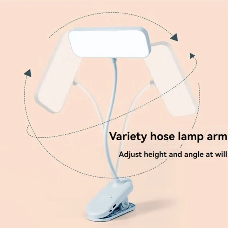Premium LED Clip-On Desk Lamp - 3 Color & Touch Control