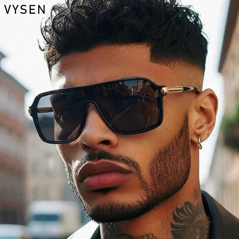 Premium Vintage Shield Sunglasses - Metal Sport Eyewear