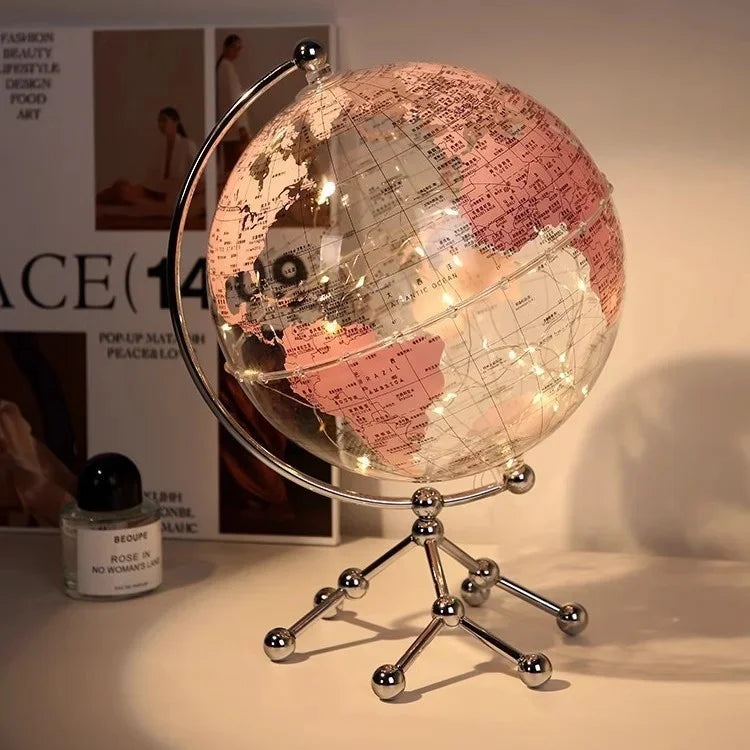 Elegant Modern Globe Ornament - Sailboat Metal Sculpture