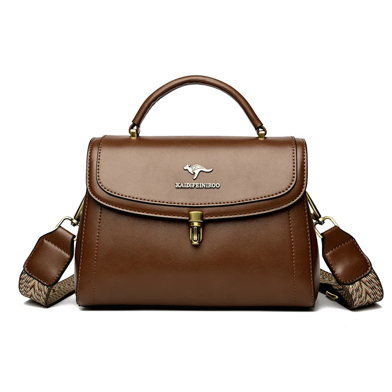 Elegant Leather Shoulder Crossbody Bag - Luxury Designer Style