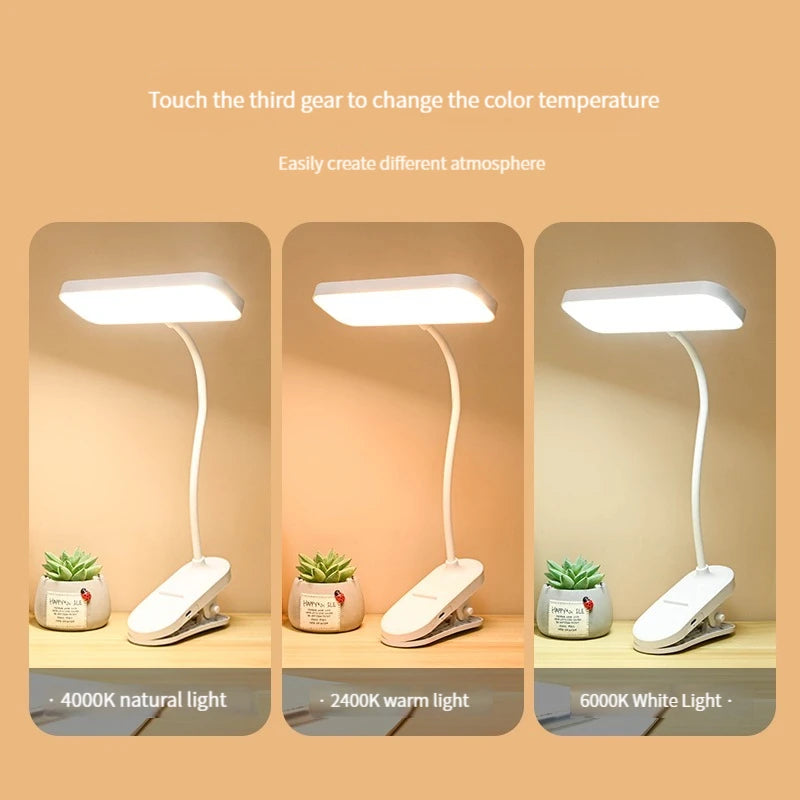 Premium LED Clip-On Desk Lamp - Eye-Care & Flexible