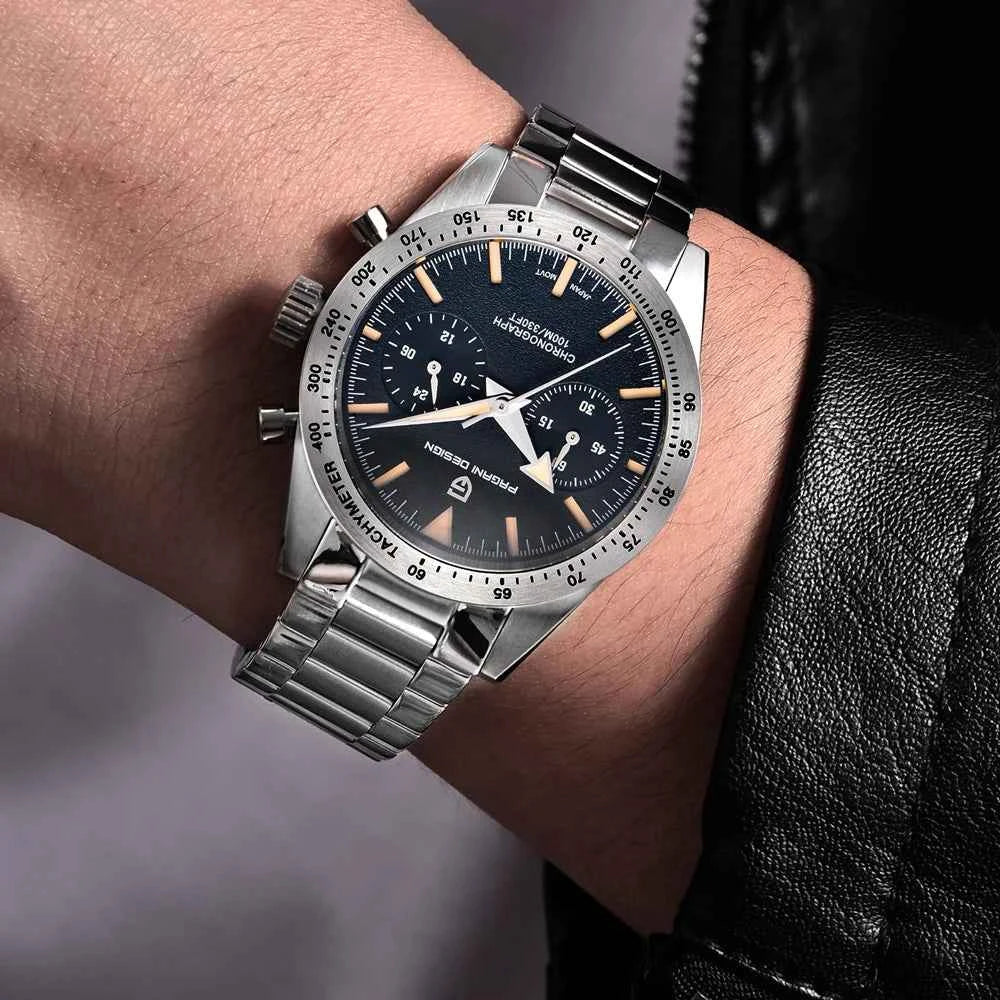 2026 New PAGANI DESIGN Men's Watches Moon Quartz Watch Men Luxury Speed Sports Chronograph Man AR Sapphire Waterproof Luminous