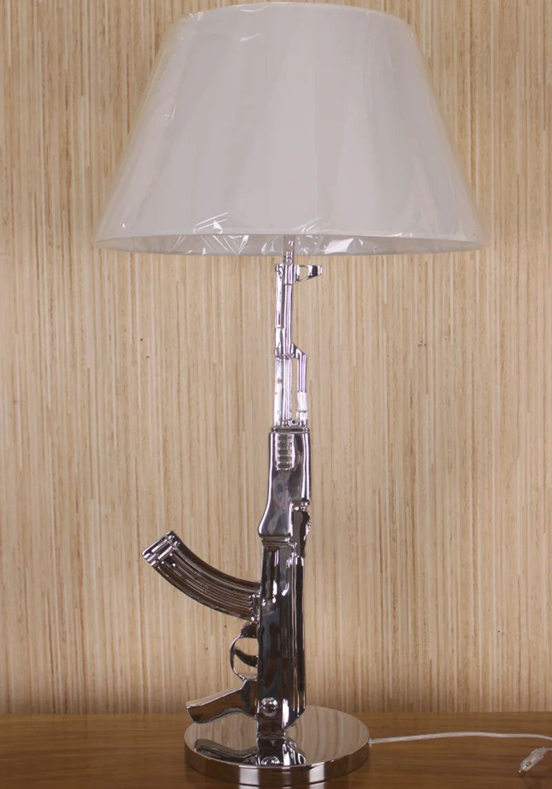 Luxury AK47 Gun Design Lamp - Creative Metal Desk Decor
