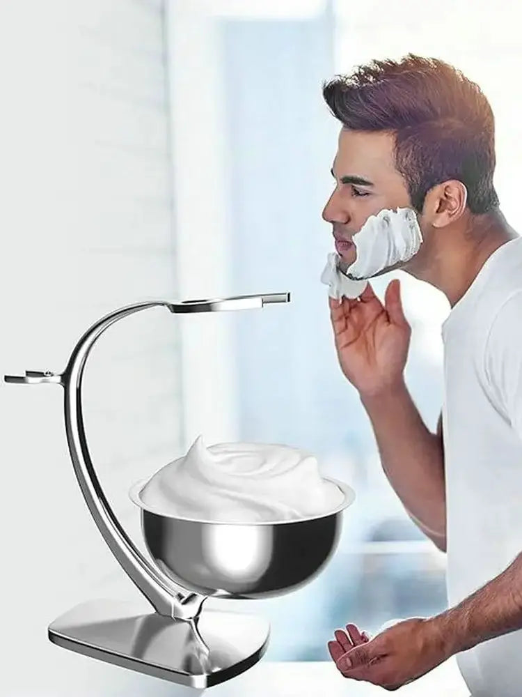 Premium Men's Shaving Kit - Brush, Stand & Bowl Set