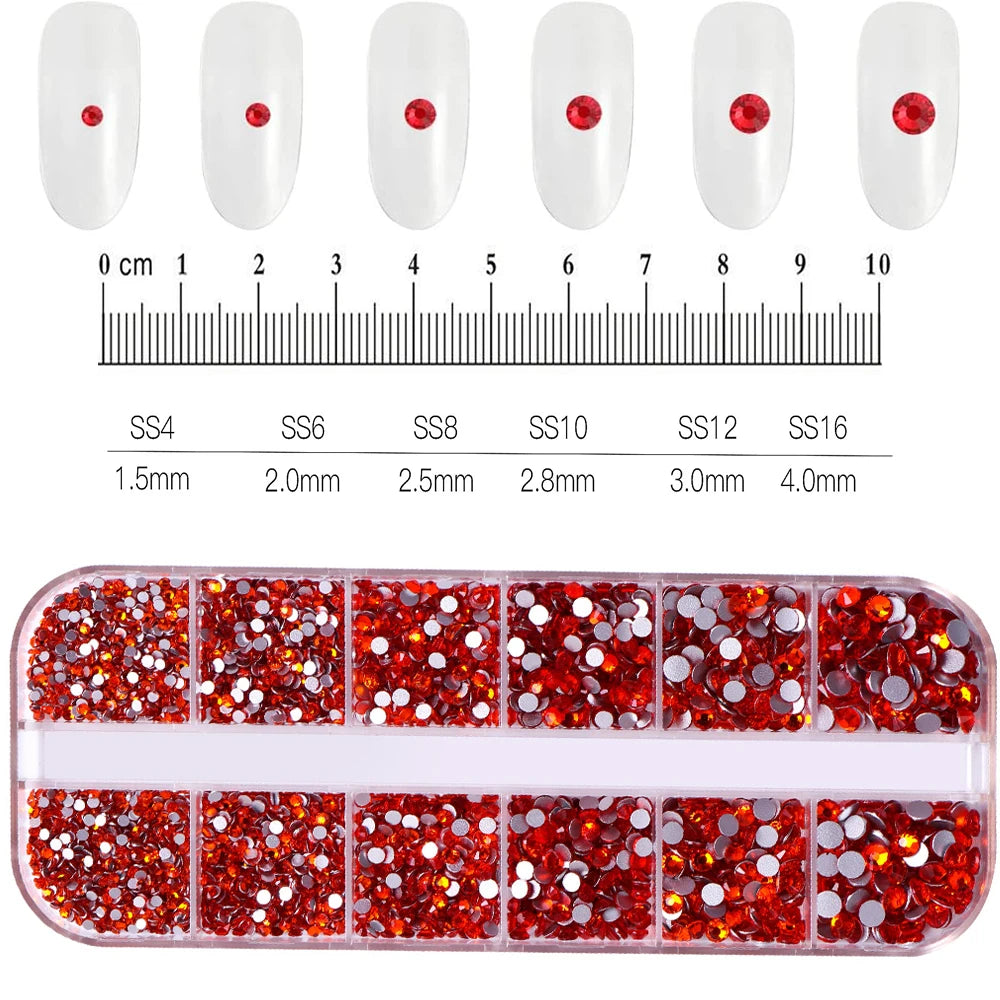 Luxury Crystal Chain Nail Charms - Rhinestone Diamond Art