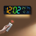 Premium Large RGB Digital Clock - Temp, Humidity & Date
