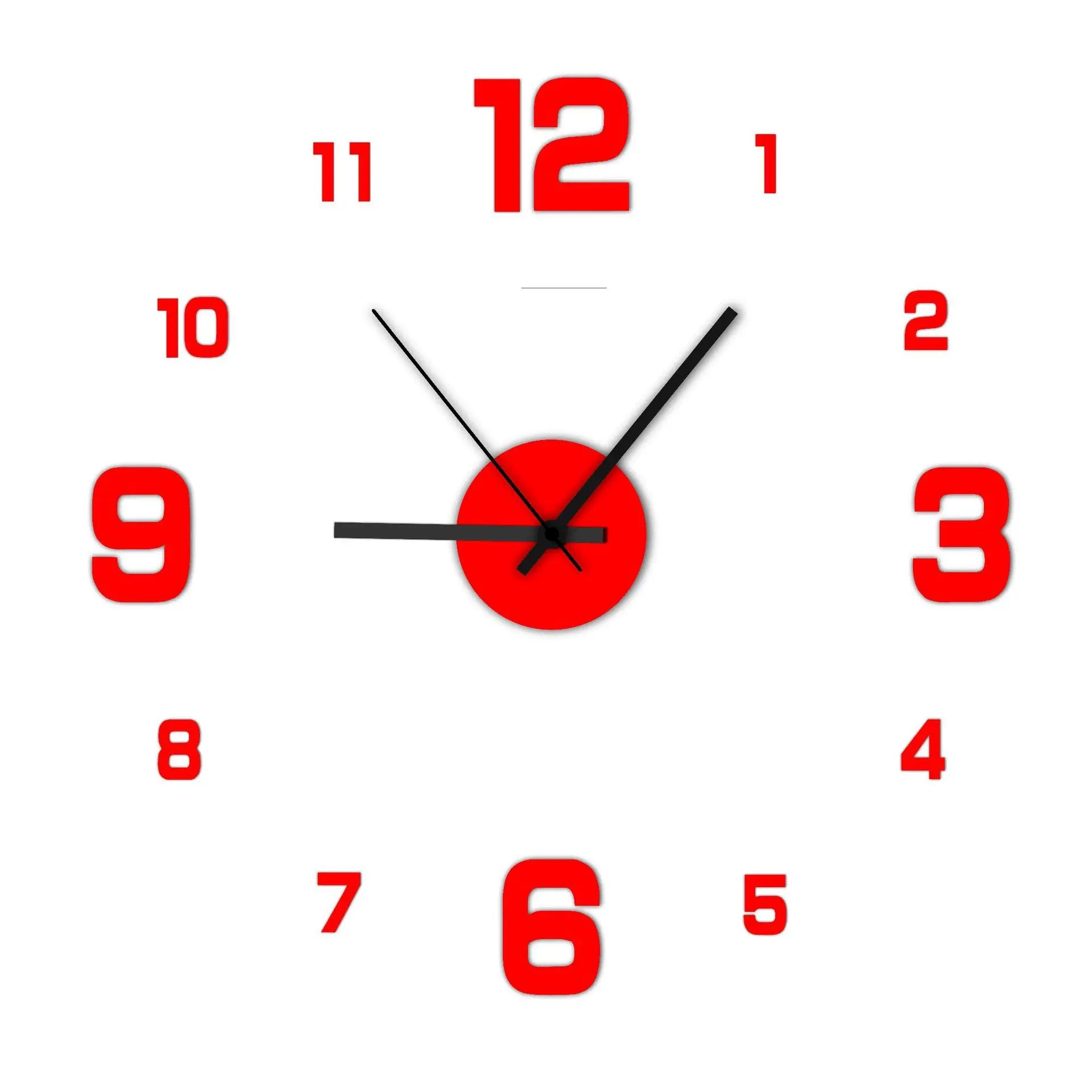 Elegant Frameless DIY Wall Clock - Silent & Modern Decor