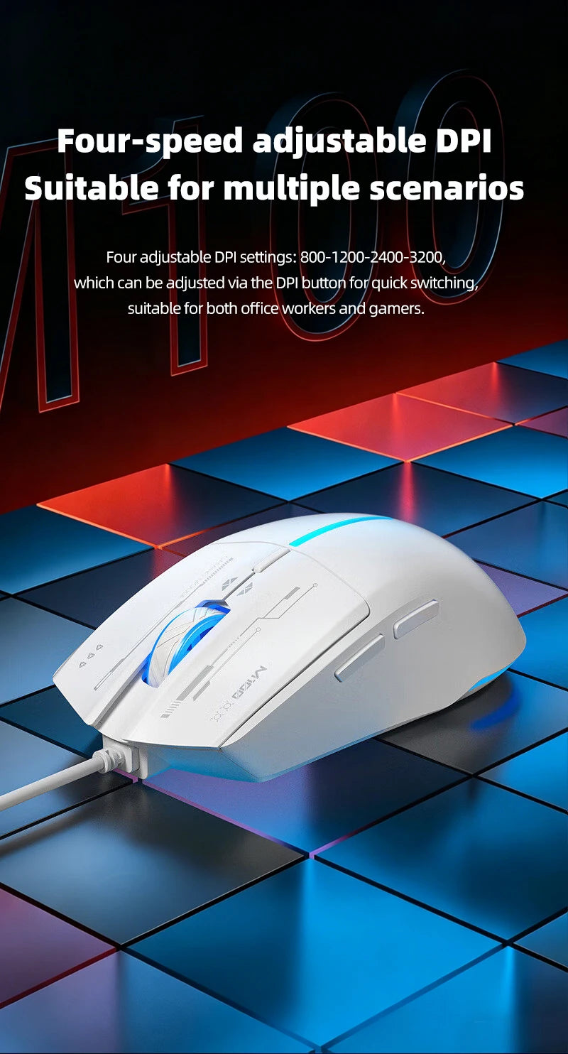 Premium Wired Gaming Mouse - Ergonomic Design for Esports & Office