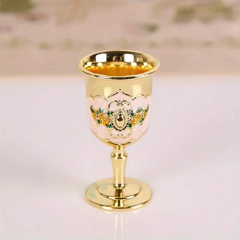 Elegant Vintage Metal Goblet - European Style Wine Cup