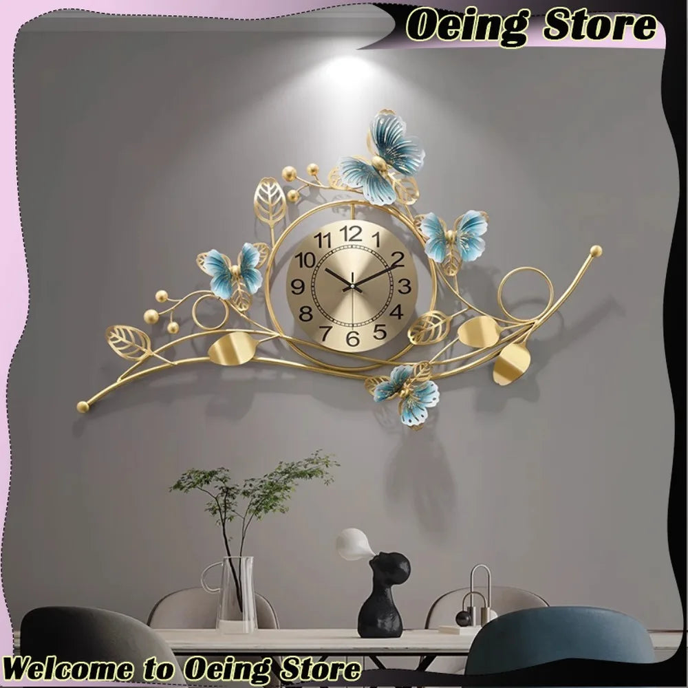 Vintage Gold Wall Clock - Modern design with a simple, elegant metal frame