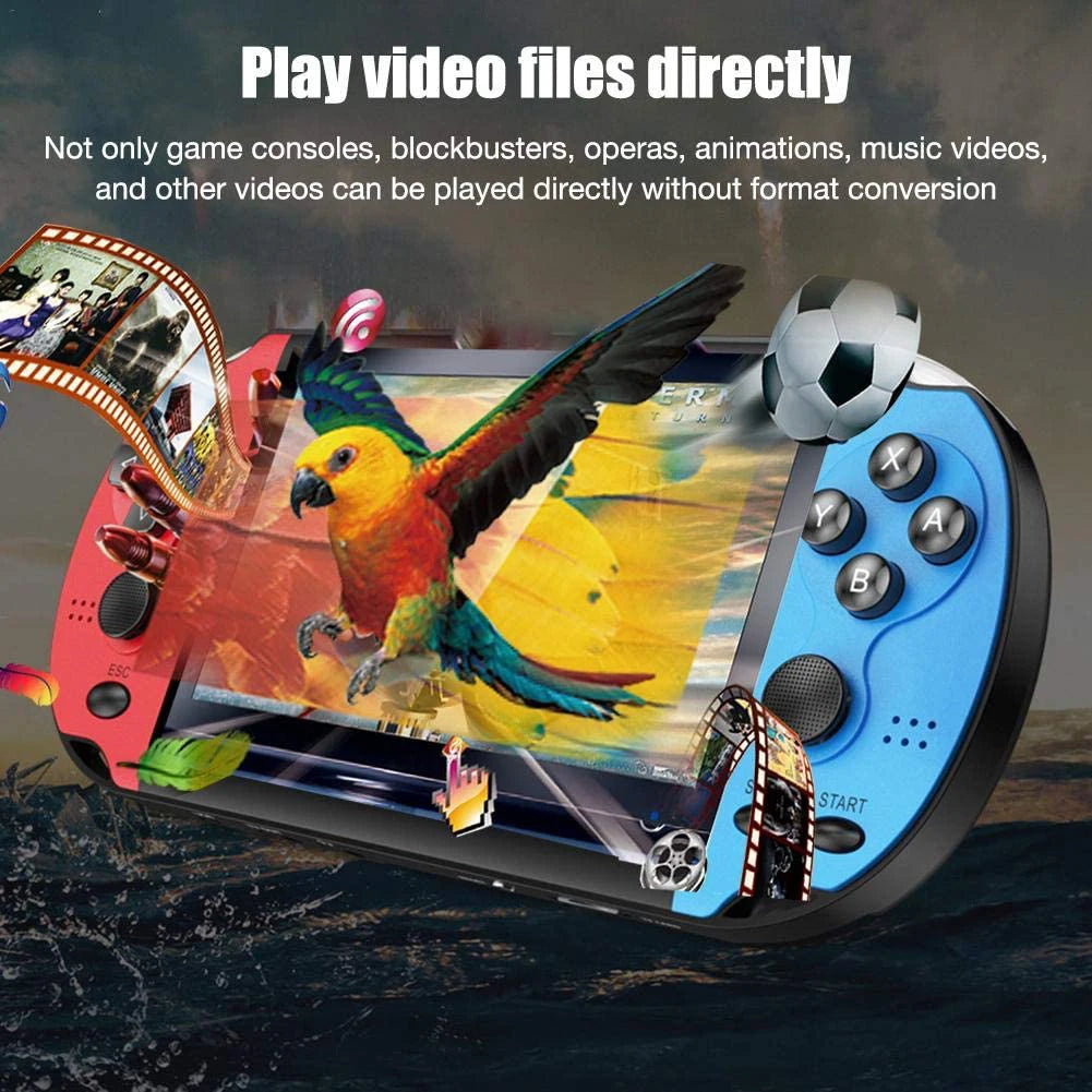 Portable Retro Handheld Game Console - 4.3 Inch Screen Arcade Player