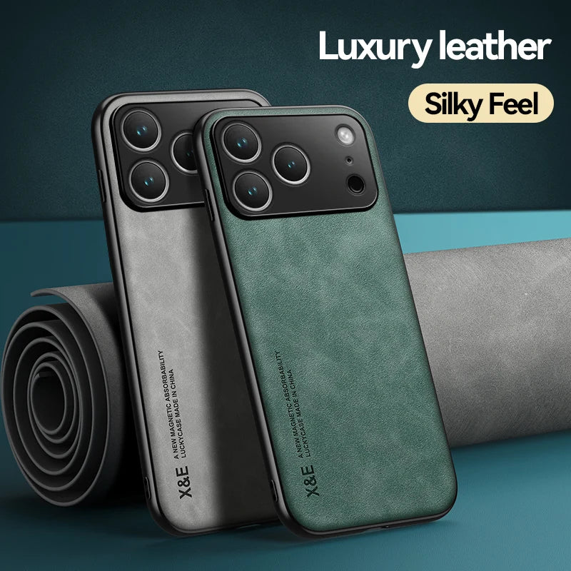 Luxury iPhone Shockproof Case - Magnetic Car Holder