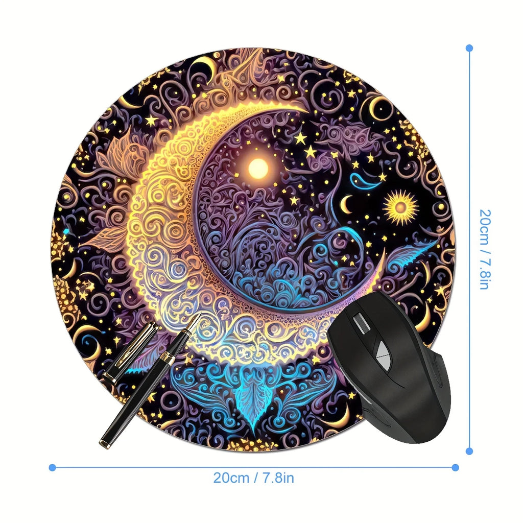 Premium Round Gaming Mouse Pad - Non-slip Rubber Desk Mat
