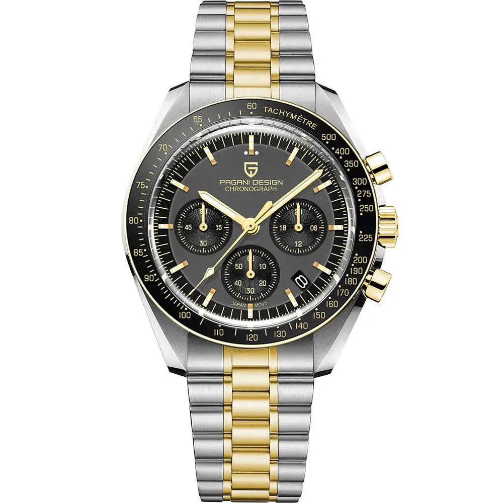 Luxury Men's Quartz Watch - Chronograph Sapphire Crystal