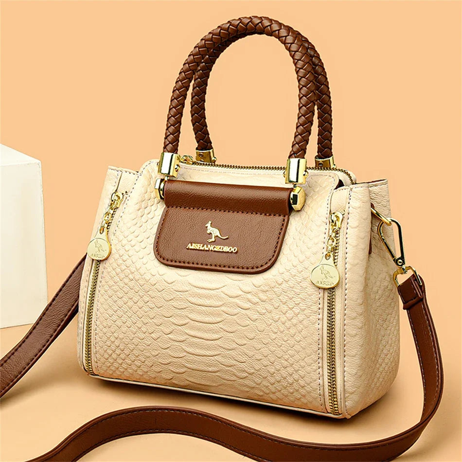 Elegant Designer Crossbody Bag - Premium Soft Leather