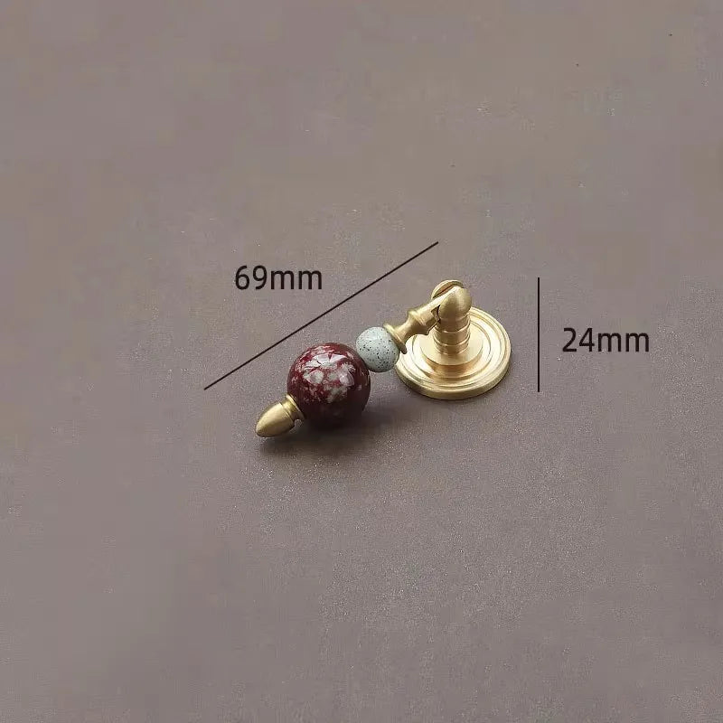Elegant Brass Cabinet Handles - High-End Crystal Knobs