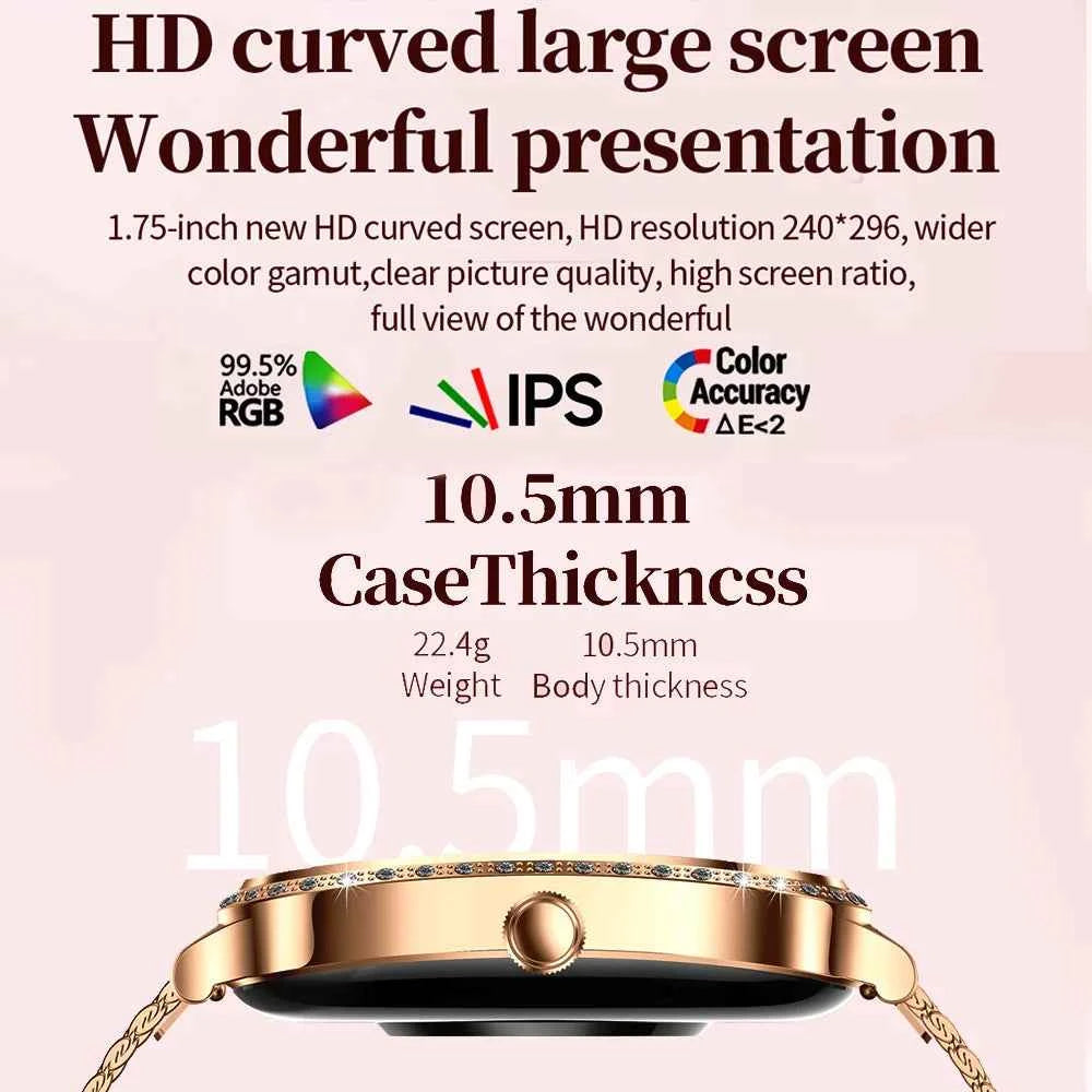 Luxury Smart Watch for Women - 1.75" HD Display & Bluetooth