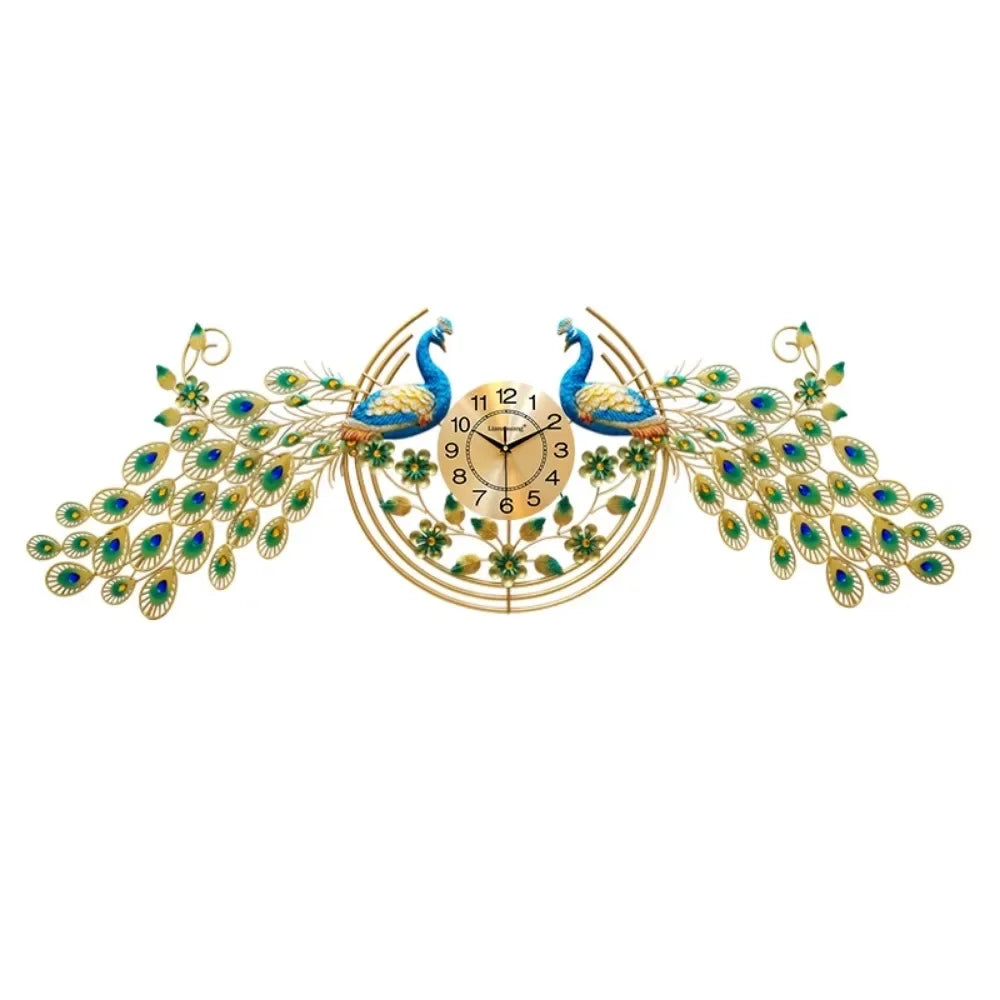 Luxury Large Gold Wall Clock - Quiet Metal Art Decor